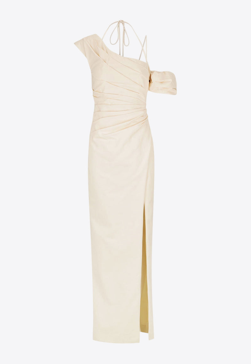 Shona Joy Lani Asymmetrical Maxi Dress White 1244402CREAM