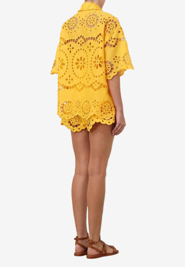 Zimmermann Pop Embroidered Shirt 1248TSS244YELLOW