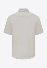 Courrèges Short-Sleeved Zip-Up Shirt 124CCH054PL0136GREY