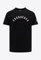 Courrèges Logo-Printed Crewneck T-shirt 124JTS008JS0112BLACK
