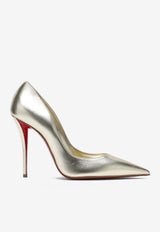 Christian Louboutin Miss Z 100 Laminated Leather Pumps Silver 1250945LE/S_LOUBO-G306