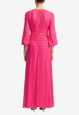Shona Joy Aylah Balloon-Sleeved Maxi Dress 1254284_FUCHSIA