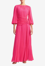 Shona Joy Aylah Balloon-Sleeved Maxi Dress 1254284_FUCHSIA