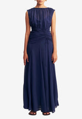 Shona Joy Romy Ruched Maxi Dress 1255046_NAVY