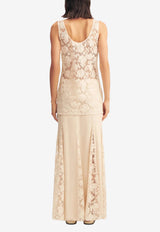 Shona Joy Presley Paneled Maxi Skirt 1255052_CREAM