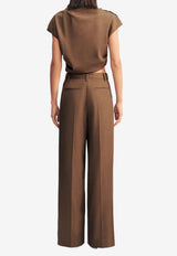 Shona Joy Asher Wide-Leg Tailored Pants 1255226_BROWN