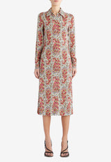 Etro Paisley Print Midi Shirt Dress 12568-5121 0990 Multicolor