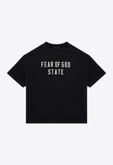 Fear Of God Essentials Logo Print Crewneck T-shirt Black 125BT242000F/P_FEARE-BLK