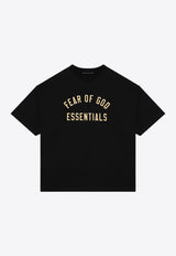 Fear Of God Essentials Logo Print Crewneck T-shirt Black 125BT244190F/P_FEARE-BLK