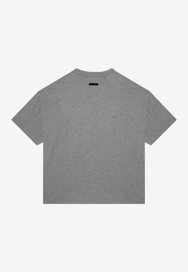 Fear Of God Essentials Logo Print Crewneck T-shirt Gray 125BT244191F/P_FEARE-DH