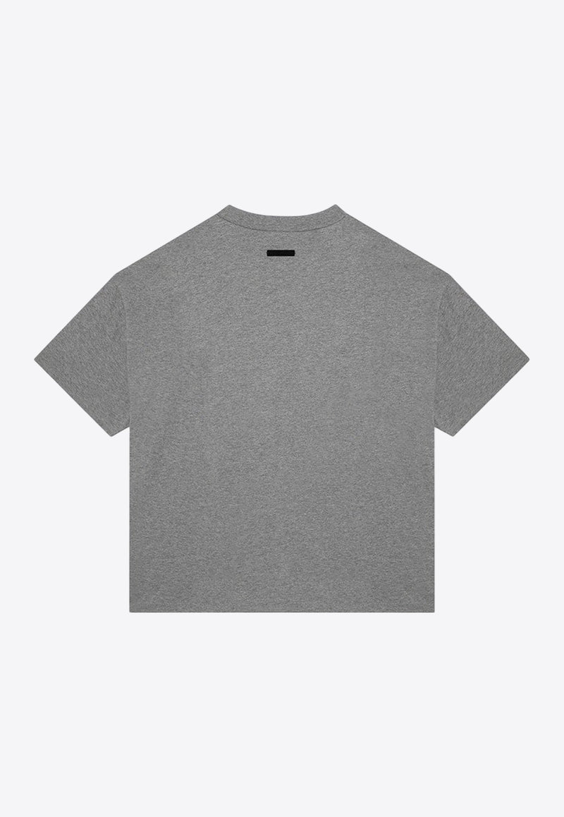 Fear Of God Essentials Logo Print Crewneck T-shirt Gray 125BT244191F/P_FEARE-DH