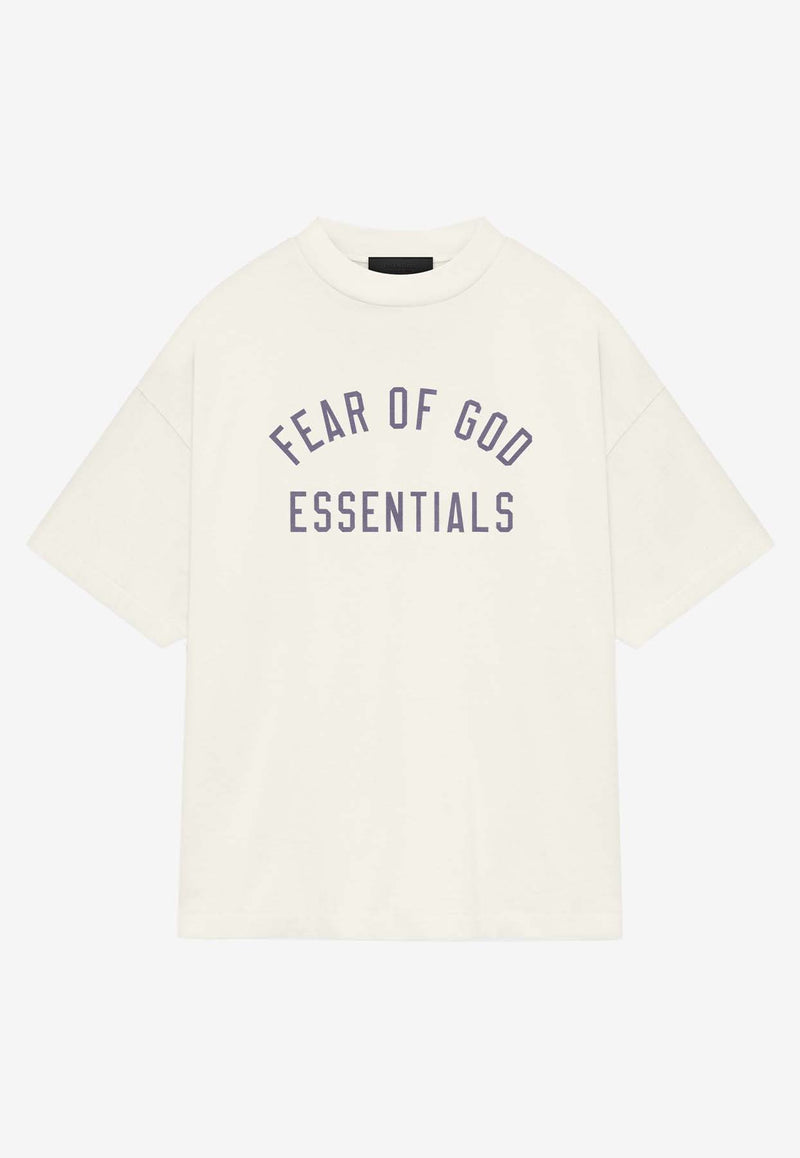 Fear Of God Essentials Logo Print Jersey T-shirt White 125BT244192F_000_SHELL