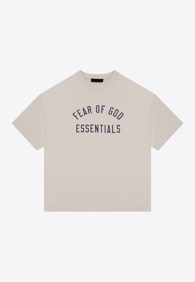 Fear Of God Essentials Logo Print Crewneck T-shirt White 125BT244192F/P_FEARE-SH