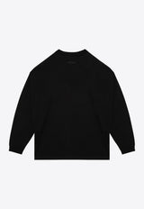 Fear Of God Essentials Logo Print Long-Sleeved T-shirt Black 125BT244200F/P_FEARE-BLK