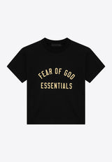 Fear Of God Essentials Logo Print Crewneck T-shirt Black 125BT245440FW/P_FEARE-BLK