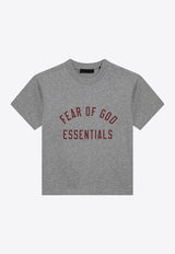 Fear Of God Essentials Logo Print Crewneck T-shirt Gray 125BT245441FW/P_FEARE-DH