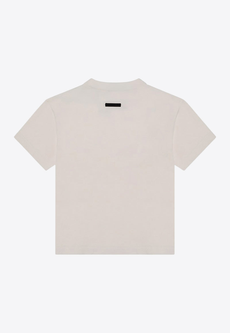 Fear Of God Essentials Logo Print Crewneck T-shirt White 125BT245442FW/P_FEARE-SH