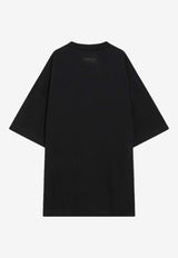 Fear Of God Essentials Rubberized Logo Jersey T-shirt Black 125SP254280F/R_FEARE-JB