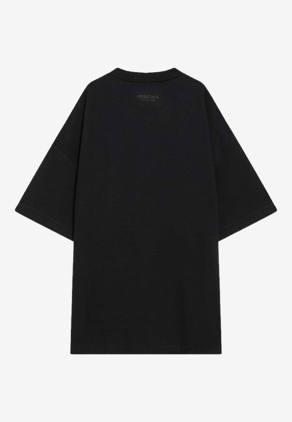 Fear Of God Essentials Rubberized Logo Jersey T-shirt Black 125SP254280F/R_FEARE-JB