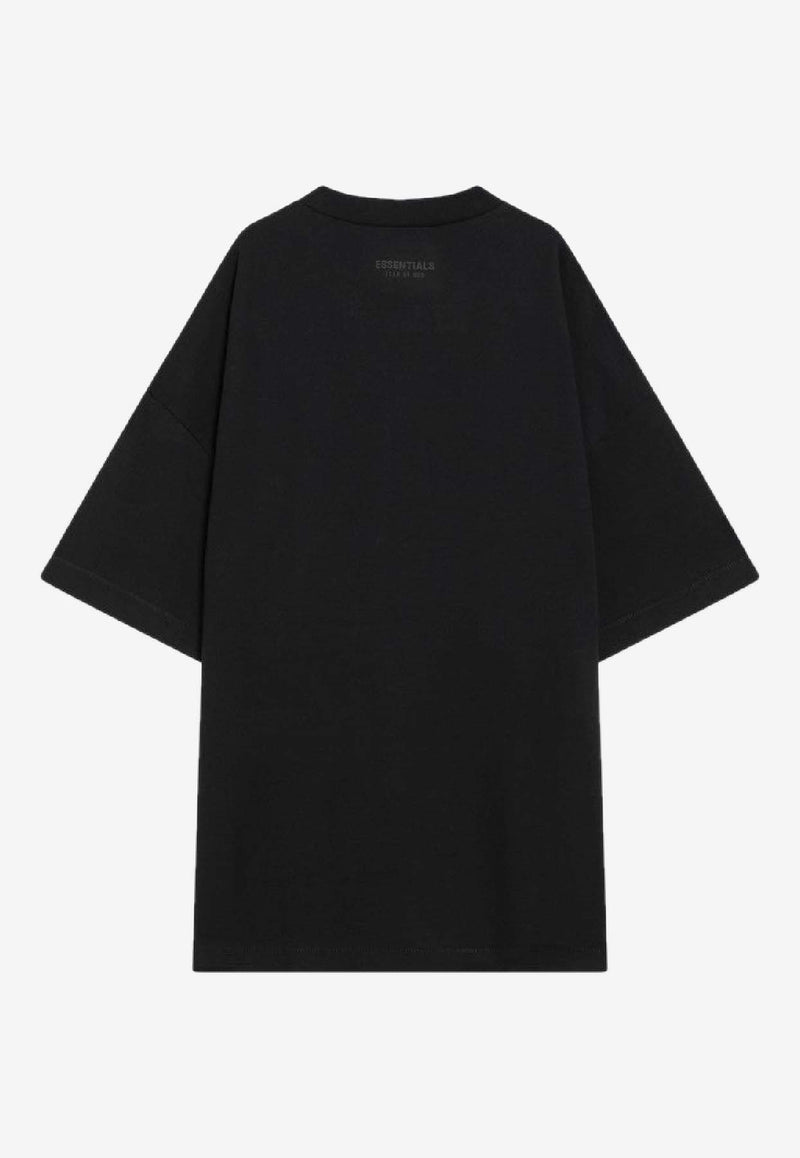 Fear Of God Essentials Rubberized Logo Jersey T-shirt Black 125SP254280F/R_FEARE-JB