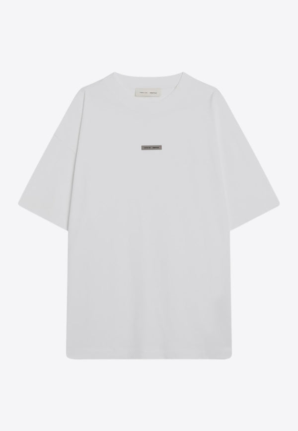 Fear Of God Essentials Logo patch Crewneck T-shirt White 125SP254284F_FEARE-BW
