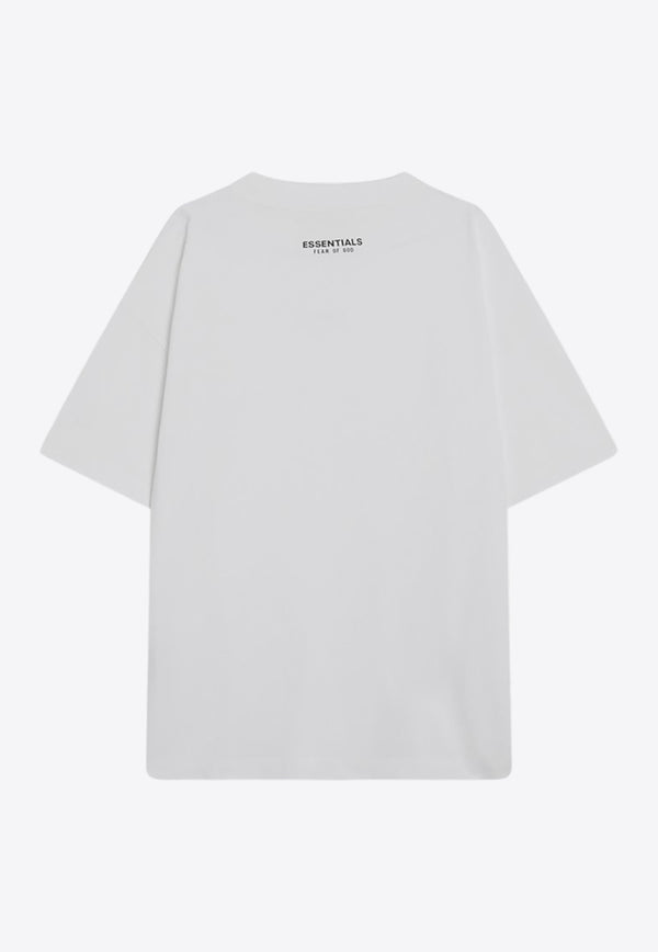 Fear Of God Essentials Logo patch Crewneck T-shirt White 125SP254284F_FEARE-BW