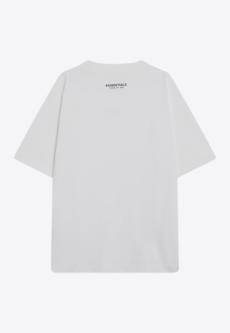 Fear Of God Essentials Logo patch Crewneck T-shirt White 125SP254284F_FEARE-BW