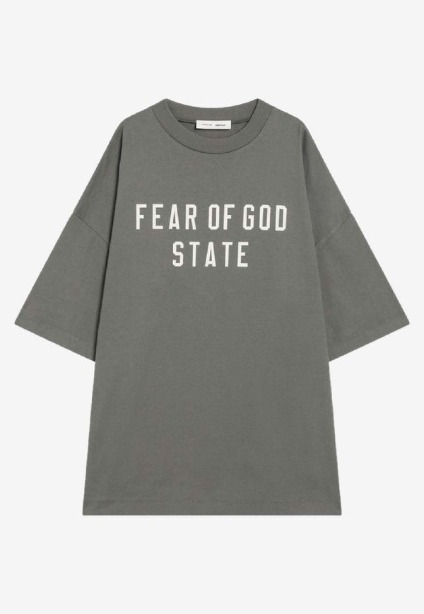 Fear Of God Essentials 90's Logo Oversized T-shirt Green 125SP254477F/R_FEARE-MO