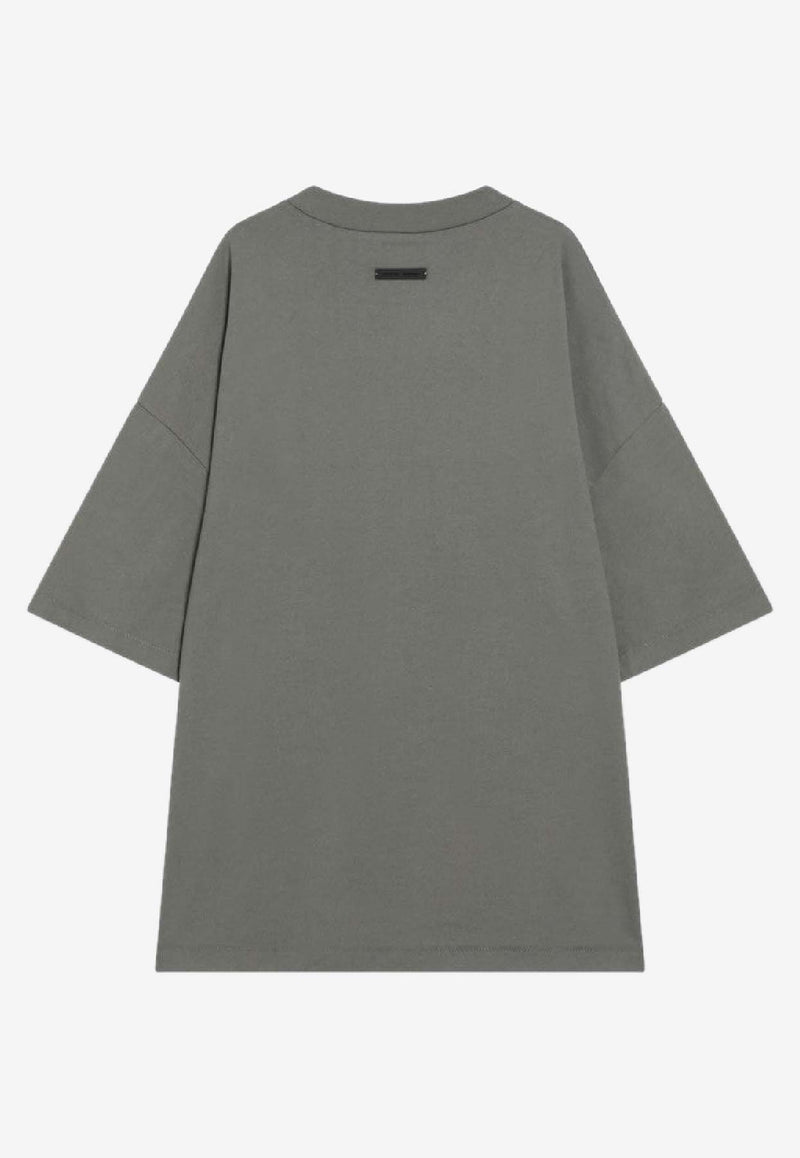 Fear Of God Essentials 90's Logo Oversized T-shirt Green 125SP254477F/R_FEARE-MO