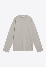Fear Of God Essentials Logo Patch Long-Sleeved T-shirt Beige 125SP255881FW_FEARE-TI