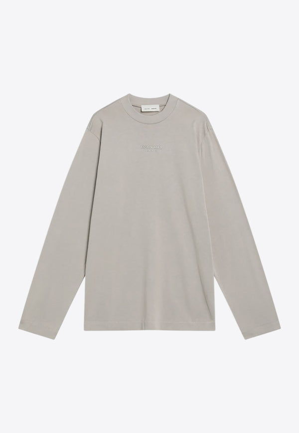 Fear Of God Essentials Logo Patch Long-Sleeved T-shirt Beige 125SP255881FW_FEARE-TI