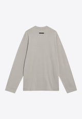 Fear Of God Essentials Logo Patch Long-Sleeved T-shirt Beige 125SP255881FW_FEARE-TI