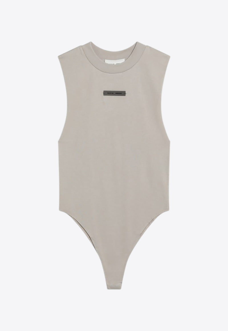Fear Of God Essentials Logo Patch Ribbed Bodysuit Beige 125SP257131FW_FEARE-TI