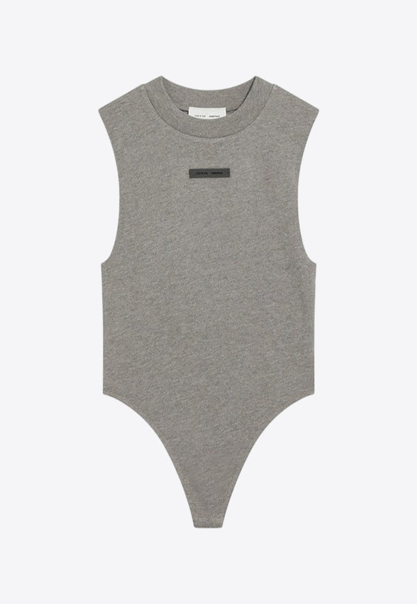 Fear Of God Essentials Logo Patch Ribbed Bodysuit Gray 125SP257133FW_FEARE-HH