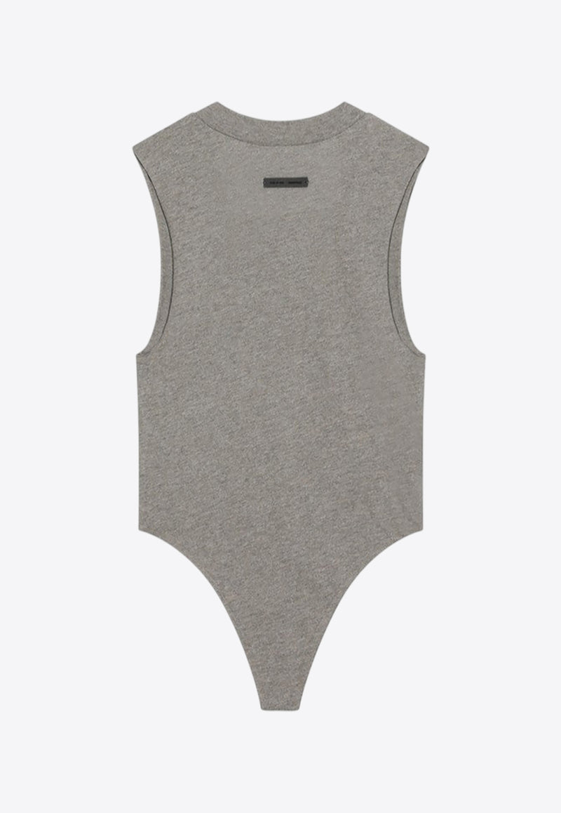 Fear Of God Essentials Logo Patch Ribbed Bodysuit Gray 125SP257133FW_FEARE-HH