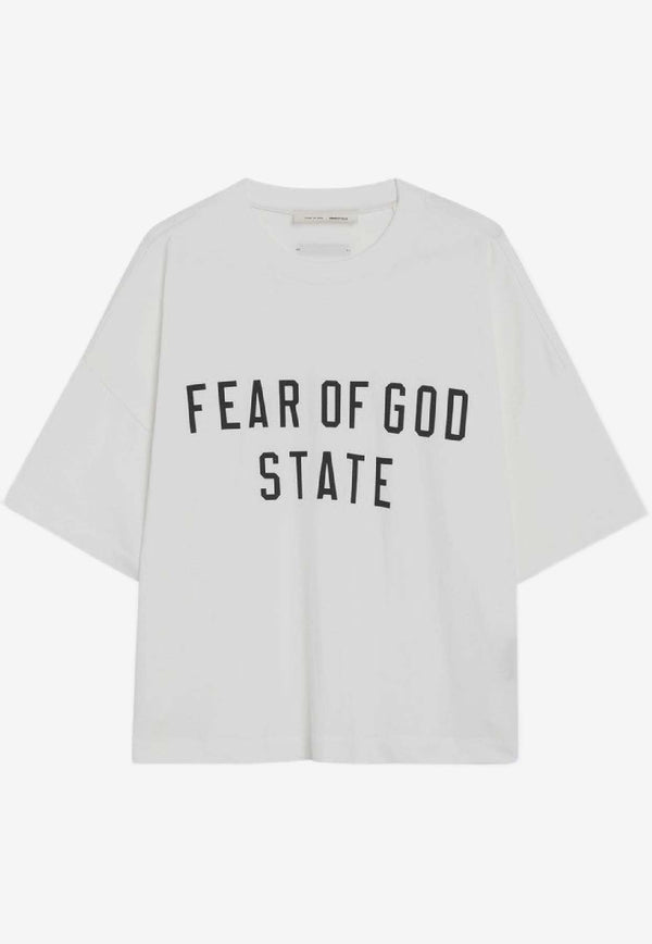 Fear Of God Essentials Logo Print Boxy T-shirt White 125SP257164FW/R_FEARE-CW