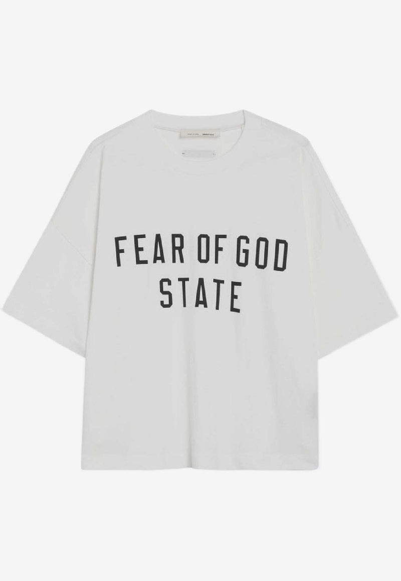 Fear Of God Essentials Logo Print Boxy T-shirt White 125SP257164FW/R_FEARE-CW