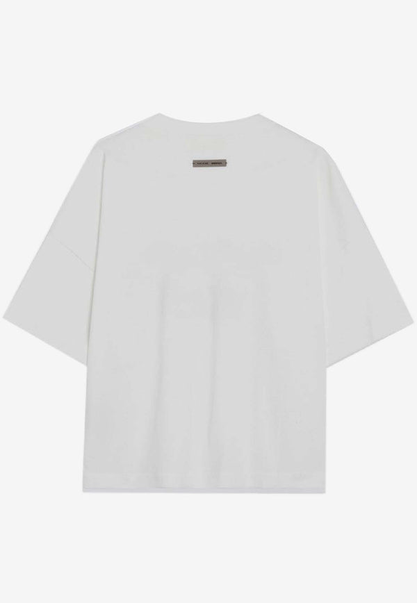 Fear Of God Essentials Logo Print Boxy T-shirt White 125SP257164FW/R_FEARE-CW