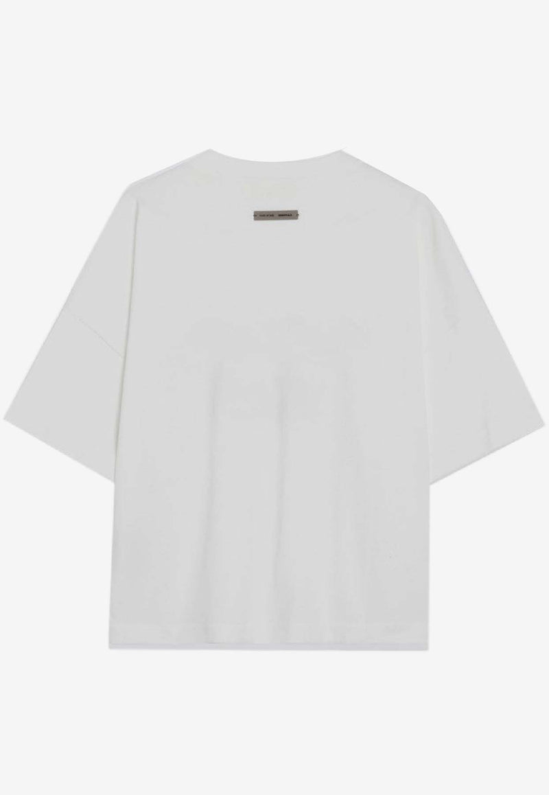 Fear Of God Essentials Logo Print Boxy T-shirt White 125SP257164FW/R_FEARE-CW
