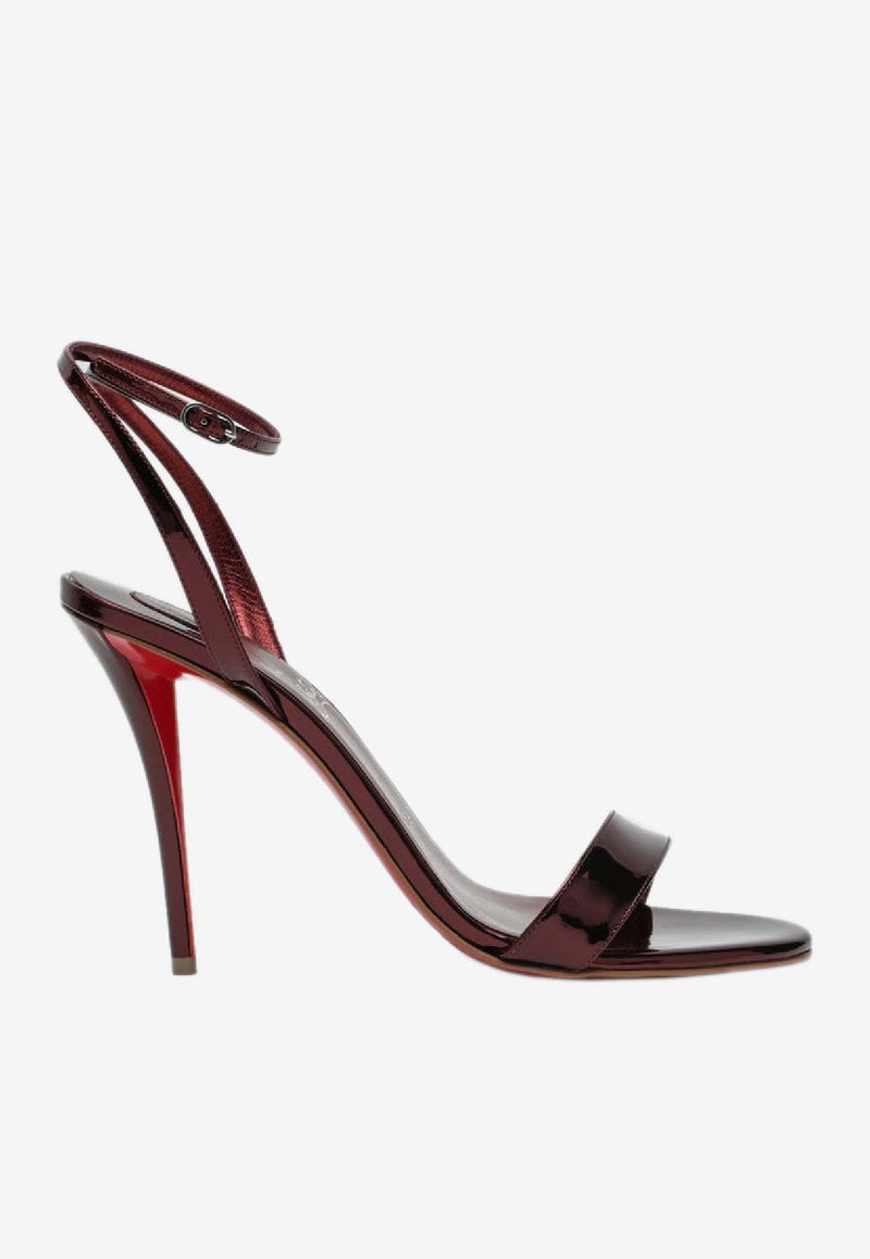Christian Louboutin Miss Z 100 Patent Leather Sandals Brown 1260029LE/S_LOUBO-7222