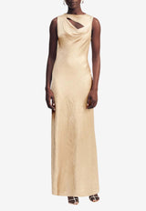 Shona Joy Andie Cowl-Neck Maxi Dress Champagne 1261128_CREAM