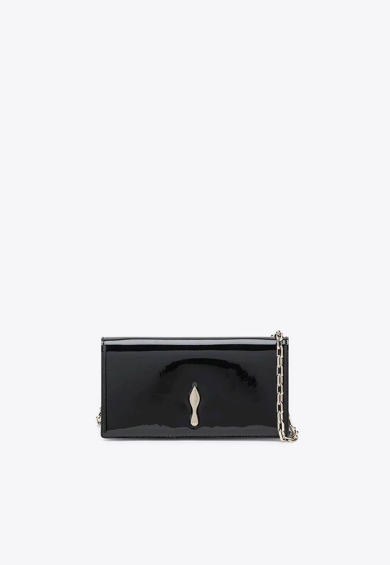 Christian Louboutin Bettina Patent Leather Chain Clutch  Black 1265080LE/S_LOUBO-CM6S