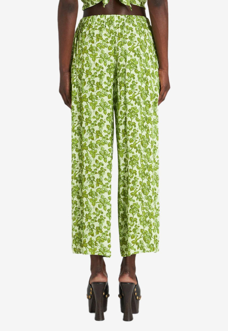 Etro Berry Printed Pants 12652-4474 0500 Green
