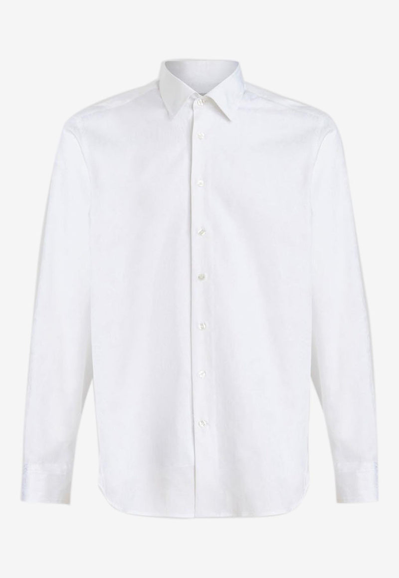 Etro Long-Sleeved Roma Shirt White 12908-6205 0990