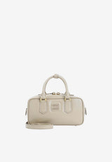 Miu Miu Arcadie Calf Leather Handbag Gray