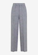 Peserico Straight-Leg Tailored Pants Blue