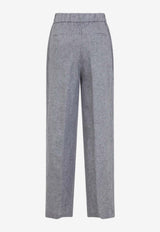 Peserico Straight-Leg Tailored Pants Blue