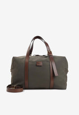 Leather-Trimmed Duffle Bag