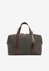 Leather-Trimmed Duffle Bag