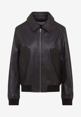 Zip-Up Leather Jacket